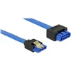 DeLOCK 84972, 0.3 m, SATA III, SATA 7-pin, SATA 7-pin, Male/Female, Juodas, Mėlyna