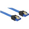 DELOCK Cable SATA 6 Gb/s lizdas tiesus > SATA lizdas tiesus 100cm mėlynas su auksiniais spaustukais