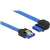 DELOCK Cable SATA 6 Gb/s lizdas tiesus > SATA lizdas stačiu kampu 30cm mėlynas su auksiniais spaustukais