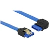 DELOCK Cable SATA 6 Gb/s lizdas tiesus > SATA lizdas stačiu kampu 50cm mėlynas su auksiniais spaustukais