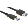 DELOCK ilgintuvas USB 3.0 Type-A male > USB 3.0 Type-A Mother 1,5 m juodas