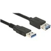 DELOCK ilgintuvas USB 3.0 Type-A male > USB 3.0 Type-A Mother 5.0 m juodas