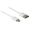 DeLOCK 85150, 1.5 m, HDMI Type A (Standard), HDMI Type D (Micro), 3840 x 2160 pikselių, 3D, Baltas
