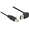 Delock Kabelis USB AM-BM 2.0 0.5m juoda kątowy góra/dół Easy-USB