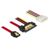 Delock Kabelis SATA 6 Gb/s 7 Pin Buchse + Molex Power 4 Pin Stecker > SATA 22 Pin