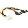 Delock Molex - SATA x2, 0.2m, Multicolor (85237)