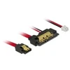DELOCK Cable SATA 6 Gb/s 7 kontaktų lizdas + 2 kontaktų maitinimo lizdas > SATA 22 kontaktų lizdas tiesus (5 V) metalinis 30 cm