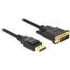 DELOCK Cable Displayport 1.2 male > DVI 24+1 male passive 3 m juodas