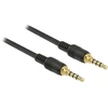 Delock Klinkenkabel 3,5 mm 4 Pin Stecker > Stecker 0,5 m juodas