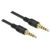 Delock Klinkenkabel 3,5 mm 4 Pin Stecker > Stecker 1 m juodas