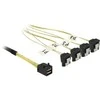 Delock DELOCK SAS-Kabelis MiniSAS HD SFF-8643 > 4xSATA 7Pin gew. 0.5m
