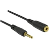 Delock Verlängerungskabel Klinke 3,5 mm 5 Pin Stecker zu Buchse 1 m juodas