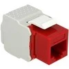 DeLOCK UTP Cat6 Keystone modulis, RJ45 ho - LSA Cat6, "be įrankių", raudona / pilka / 86344