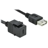 Delock Keystone modulis USB 2.0 C lizdas > USB 2.0 A lizdas su laidu