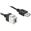 Delock Keystone modulis USB 2.0 C lizdas > USB 2.0 A lizdas su laidu