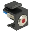 Delock Keystone LED raudonas 6 V plokščias, juodas