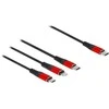 „Delock“ USB įkrovimo laidas „3 in 1 Type-C™“ su „Lightning™“ / „Micro USB“ / „Type-C™“ 1 m