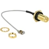 DeLOCK 89926, 0.1 m, Coaxial, SMA, MHF I LK, Juodas, Pilkas