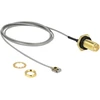 Delock Antennenkabel RP-SMA Buchse zum Einbau zu MHF® I LK Stecker 1.13 50 cm