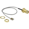 DeLOCK 89930, 0.2 m, Coaxial, SMA, MHF I LK, Juodas, Pilkas