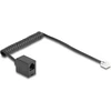 Delock DELOCK Kabelis telefoniczny/kabelis spiralny RJ11 wtyk do RJ11 gniazdo. 1m