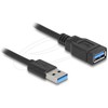 Kabelis USB Delock USB-A - USB-A 0.6 m Juodas (90367)