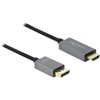 DLC DeLOCK 85929 vaizdo kabelio adapteris 2 m HDMI A tipo (standartinis) DisplayPort Juoda, Pilka