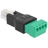 ADAPTER TERMINAL BLOCK 4 PIN->RJ11/RJ14(F) DELOCK