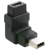 ADAPTER USB MINI(M)->USB MINI(F) KAMPINIS GÓRA JUODA DELOCK