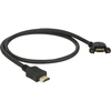 Delock Kabelis HDMI A Stecker > HDMI A Buchse zum Einbau 110° 4K 30 Hz 0,5 m