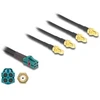Delock Kabelis Mini FAKRA Z gniazdo quad do 4 x SMA gniazdo typ A (90127)