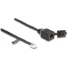 Delock Kabelis RJ12 kištukas į RJ12 lizdas su dangteliu 20 cm juoda (88009)