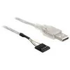 DELOCK USB kaiščio antraštė 5 kontaktai –>USB 2,0 70 cm