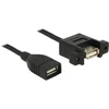 Delock Kabelis USB 2.0 A Buchse > USB 2.0 A Buchse zum Einbau 0,5 m