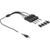 „Delock“ kabelis A tipo USB kištukas iki 4 x A tipo USB lizdas su jungikliu 1 m