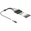 Delock Cable USB Type-C™ kištukas iki 4 x DC 5,5 x 2,1 mm lizdas su 1 m jungikliu