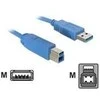 Delock kabelis USB 3.0 tipo A kištukas > USB 3.0 tipo B kištukas 3 m mėlynas