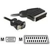 Delock Cable Video Scart kištukas (išvestis) > VGA kištukas (įvestis) 2 m