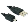 LAIDAS USB MINI(M) 4 PIN->USB-A(M) 2.0 1.5M JUODA (MITSUMI) DELOCK
