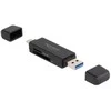 Delock kortelių skaitytuvas SuperSpeed USB 5 Gbps USB Type-C / Type-A