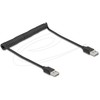 Kabelis USB Delock USB-A - USB-A 0.8 m Juodas (90124)
