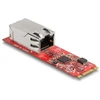 „DeLOCK“ keitiklis, M.2 rakto B+M jungtis į 1 x RJ45 2.5 gigabito LAN prievadą horizontaliai, LAN adapteris