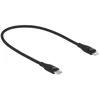 „Delock“ USB kabelis, USB Type-C™ į „Lightning™“ duomenų ir įkrovimo kabelis, skirtas „iPhone™“, „iPad™“ ir „iPod™“, juodas, 0,5 m, MFi