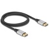 Delock DeLOCK DisplayPort kabelis 16K 60 Hz 1 m sidabrinė metal