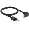 Delock DisplayPort cable male straight to male 90° rectangular up 8K 60 Hz 1 m