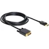 Delock kabelis Displayport 1.1 vyriškas > DVI 24+1 vyriškas pasyvus 3 m juodas