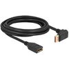 Delock DisplayPort Verlängerungskabel Stecker 90° oben gewinkelt zu Buchse 8K 60 Hz 3 m