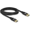 DELOCK DisplayPort Kabelis 8K 60Hz 3m juodas Metall