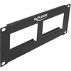 Delock Easy 45 10? Plokštelės išpjova 2 x 90,5 x 45,2 mm, 2 U, juoda