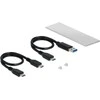 „Delock“ išorinis korpusas, skirtas M.2 NVMe PCIe SSD USB Type-C™ lizdui
